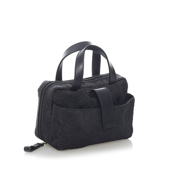 Authentic Salvatore Ferragamo Gancini Canvas Cosmetic Bag - Picture 2 of 8